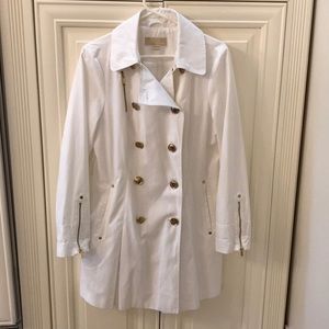 Michael Kors white 3/4 rain coat